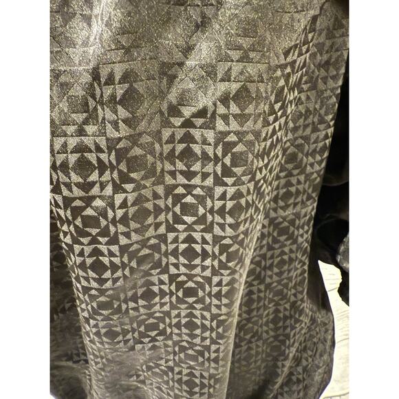 Black Vince Camuto off the Shoulder bubble 3/4-sleeve tie-front blouse Medium - Picture 5 of 10